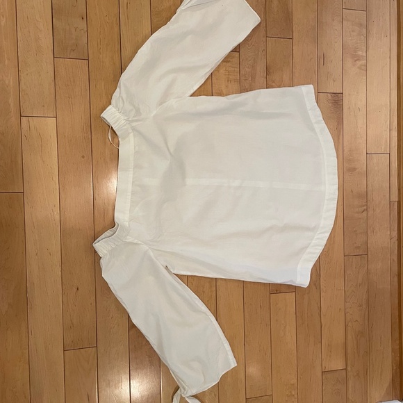 ☀️SALE☀️ NWT FREE PEOPLE Off The Shoulder 3/4 Sleeve Blouse W/Ties - Picture 4 of 7